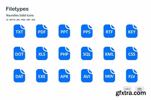 Filetypes Roundies Solid Glyph Icons