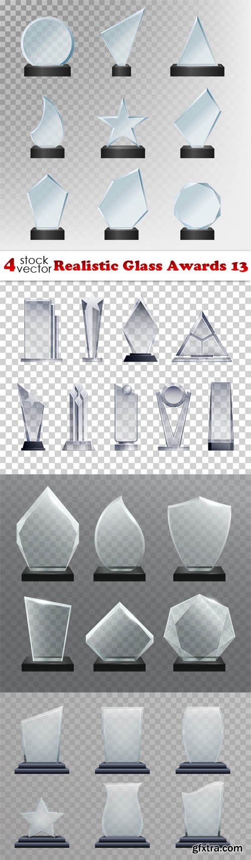 Vectors - Realistic Glass Awards 13