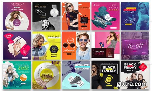 Graphicriver Instagram Post and Stories Banner Bundle 23486351