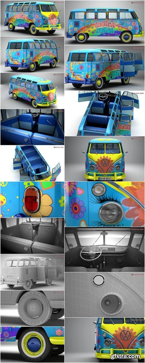 Volkswagen T1 Samba HIPPIE 1963