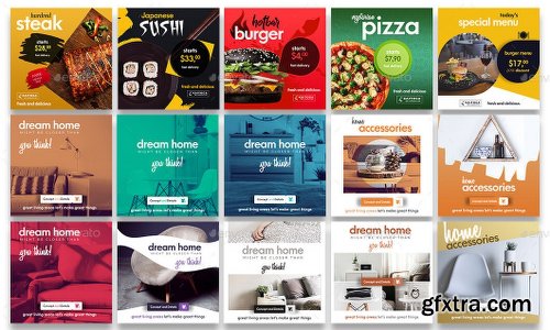 Graphicriver Instagram Post and Stories Banner Bundle 23486351