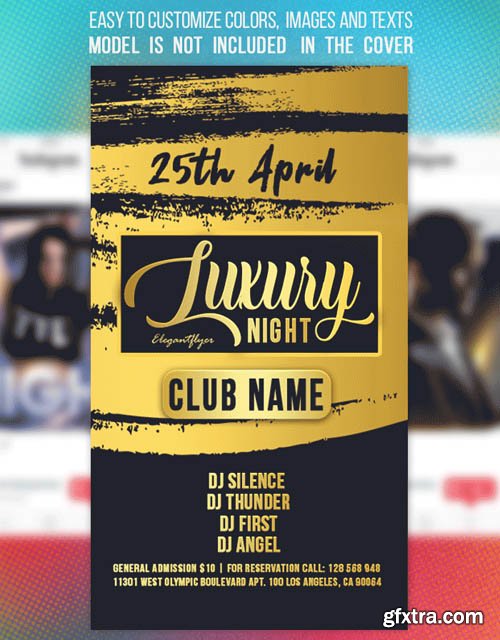 Luxury Night Club V1 2019 Animated Instagram Stories + Instagram Post + Facebook Cover