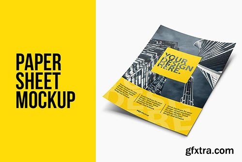 CreativeMarket - Paper Sheet Flyer Leaflet Psd Mockup 3601256