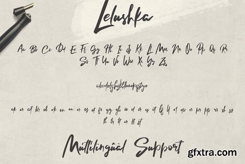 Lelushka Script and Ink Marks Font