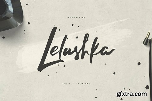 Lelushka Script and Ink Marks Font