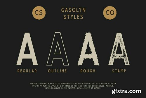 Gasolyn Font Family - 4 Fonts