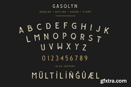 Gasolyn Font Family - 4 Fonts