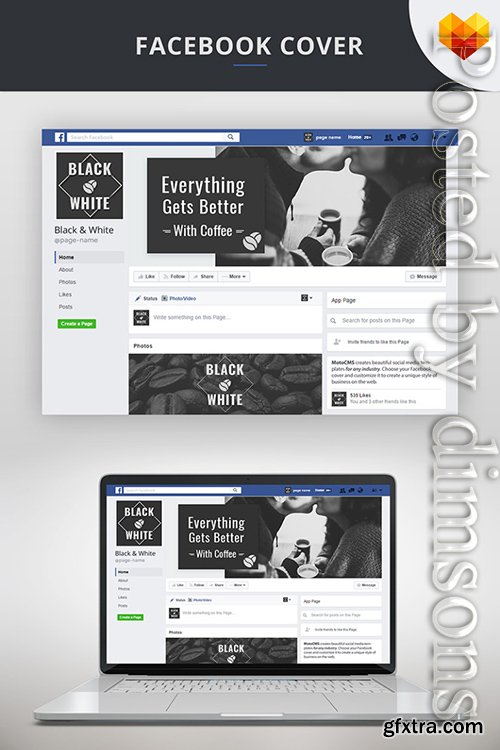 Facebook Cover Template For Coffee Shop Social Media