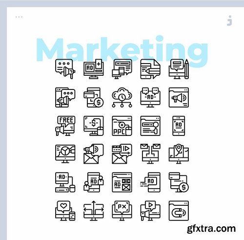 30 Digital Marketing Icons