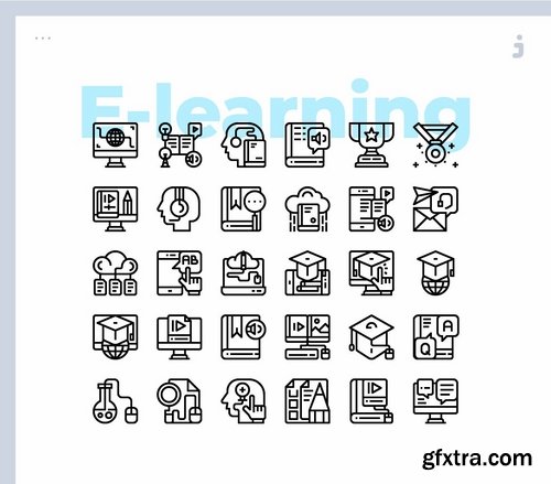 30 E-Learning Icons