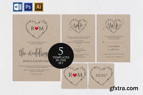 Wedding Invitation Template Pack