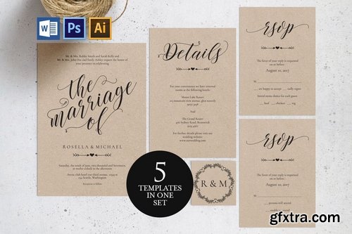 Wedding Invitation Template Pack