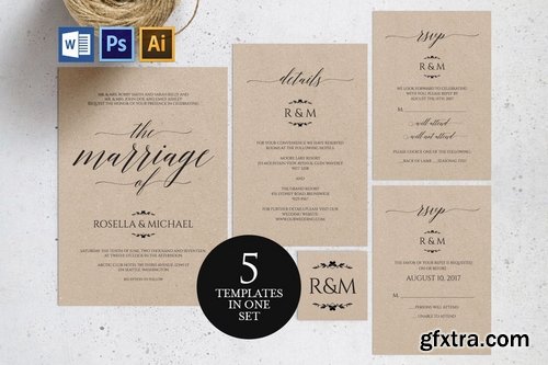 Wedding Invitation Template Pack