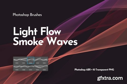 Light Smoke Waves Photoshop Brushes