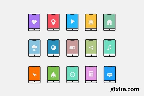 15 Tablet App Concept Icons