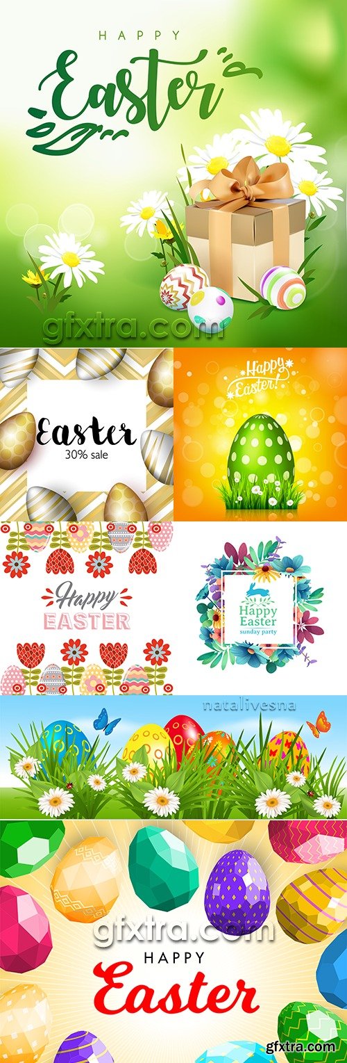 Happy Easter decorative illustration design elements 4