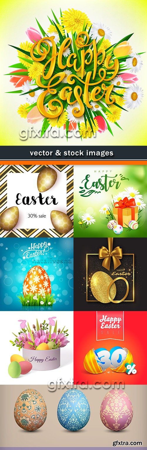 Happy Easter decorative illustration design elements 4