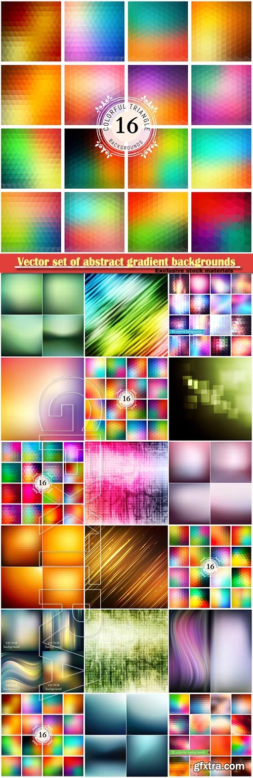 Vector set of abstract gradient backgrounds # 4