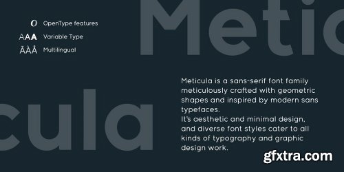 Meticula Font Family - 18 Fonts