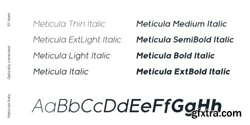 Meticula Font Family - 18 Fonts