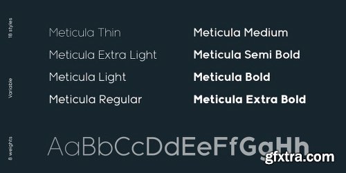 Meticula Font Family - 18 Fonts