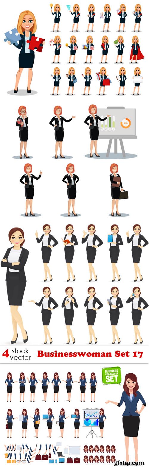 Vectors - Businesswoman Set 17