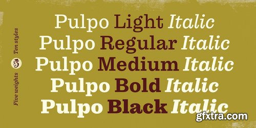 Pulpo Font Family - 10 Fonts