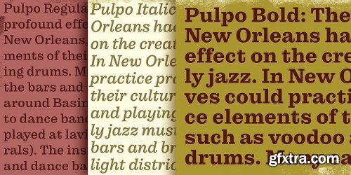 Pulpo Font Family - 10 Fonts