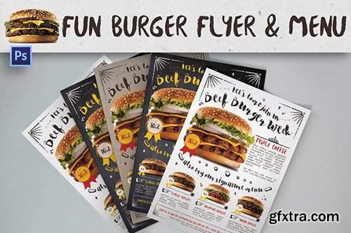 Fun Burger Flyer & Menu