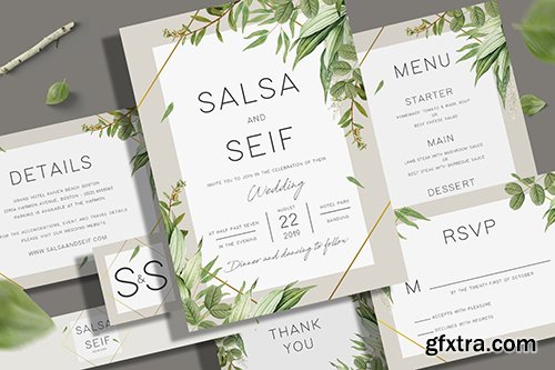 Foliage Wedding Invitation