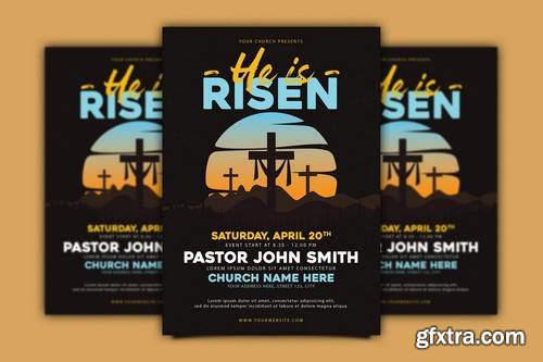 He Is Risen Flyer Template