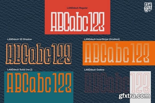 CM - LANDdeuh (Layered font Family) 3631844