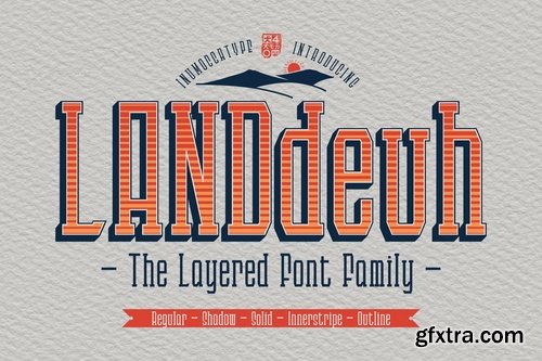 CM - LANDdeuh (Layered font Family) 3631844