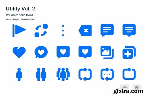 Utility Vol. 2 Roundies Solid Glyph Icons