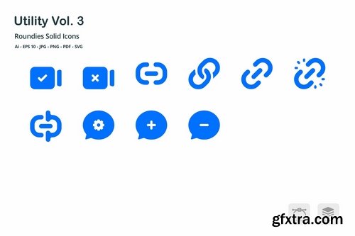 Utility Vol. 3 Roundies Solid Glyph Icons