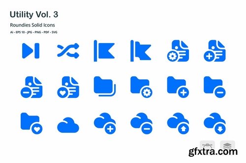 Utility Vol. 3 Roundies Solid Glyph Icons