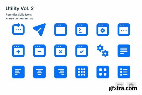 Utility Vol. 2 Roundies Solid Glyph Icons