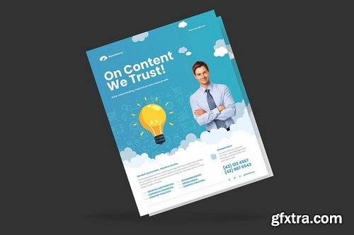 Clean Content Marketing Flyer Poster Template