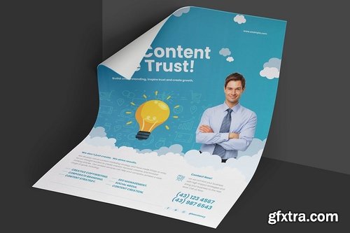 Clean Content Marketing Flyer Poster Template