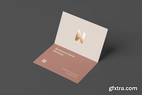 Bi-Fold Business Card Mock-up