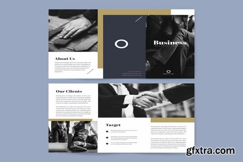 Business presentation brochure template vector