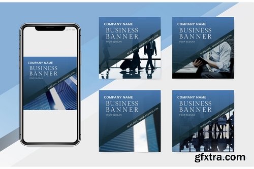 Company name business banner set vector