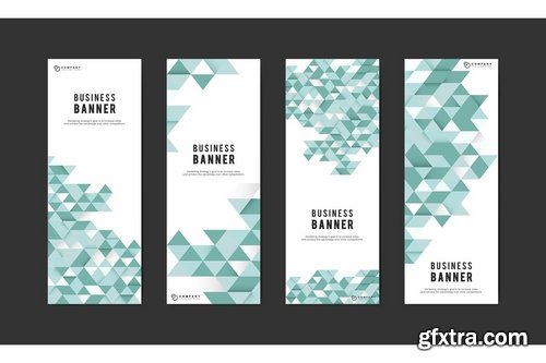 Business banner with abstract design illustration