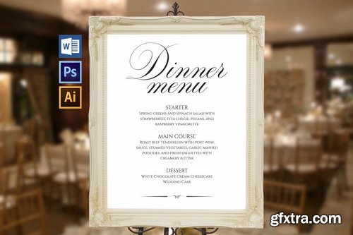 Wedding Menu Board Pack