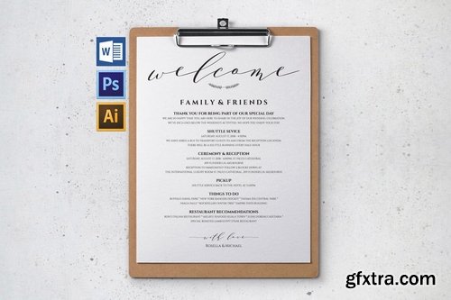 Wedding Itinerary Pack