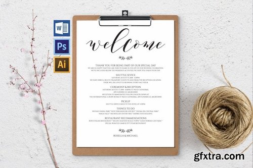 Wedding Itinerary Pack