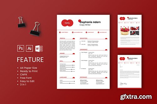 Professional CV And Resume Template Stephanie