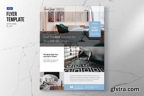 Property, Interior, Furniture Flyer Template