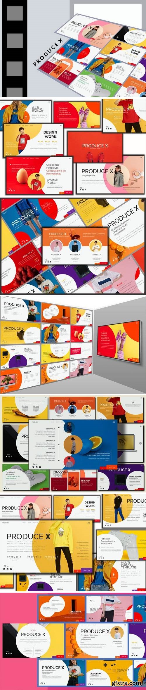 Produce X - Powerpoint, Keynote, Google Sliders Templates