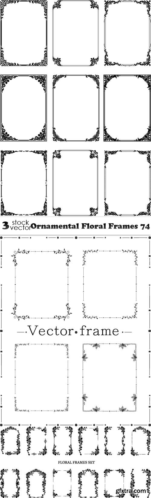 Vectors - Ornamental Floral Frames 74